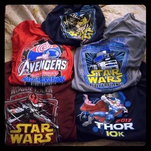 Disney Star Wars & Avengers Champion race shirts